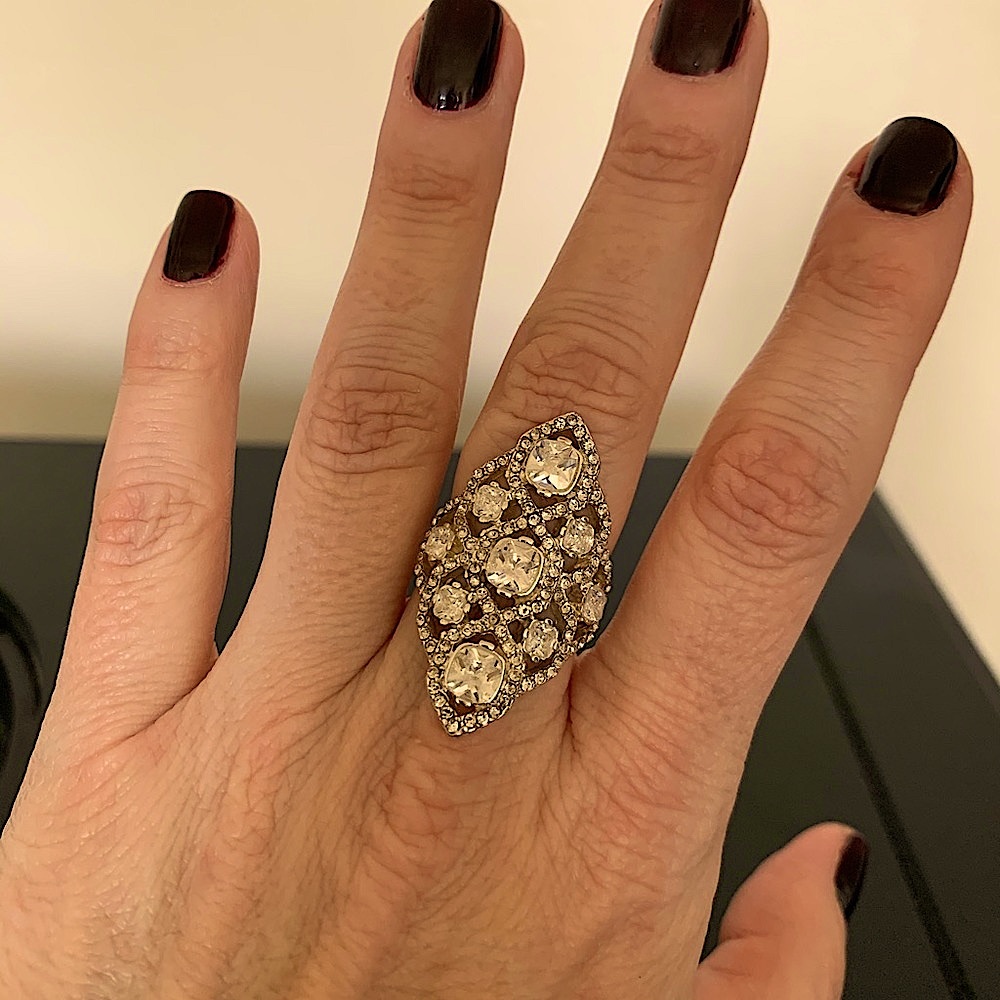 GORGEOUS SILVER CUBIC ZIRC RING